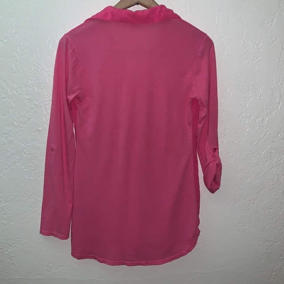 Splendid Hot Pink Long Sleeve Shirt - Picture 2 of 4